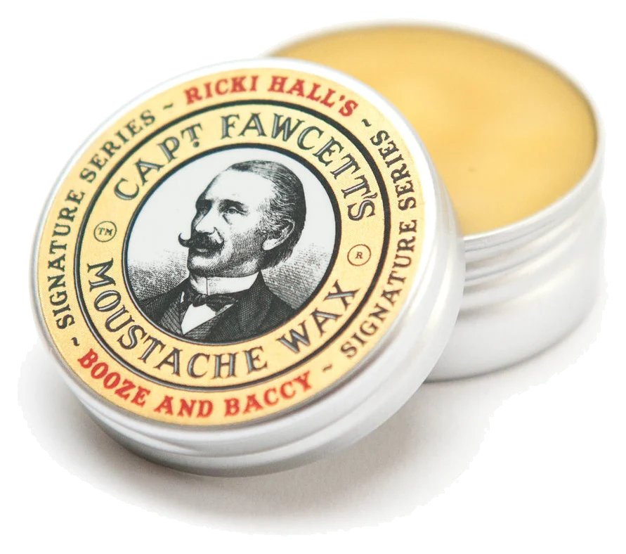 Captain Fawcett Ricki Hall Booze & Baccy Moustache wax — wax